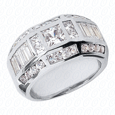 14 Karat White Gold  Cut Diamond Unique Engagement Ring 