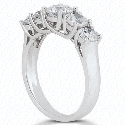 14 Karat White Gold  Cut Diamond Unique Engagement Ring 