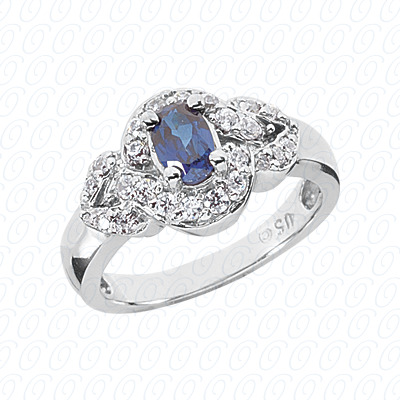 14 Karat White Gold  Cut Diamond Unique Engagement Ring 