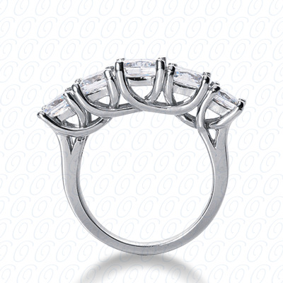 14 Karat White Gold  Cut Diamond Unique Engagement Ring 