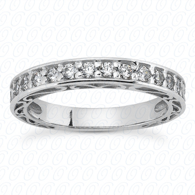 14 Karat White Gold  Cut Diamond Unique Engagement Ring 