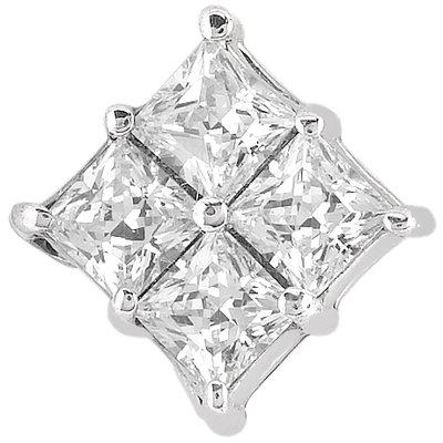 14 Karat White Gold  Cut Diamond Unique Engagement Ring 