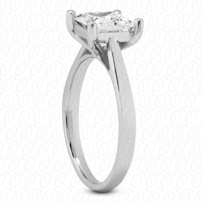 14 Karat White Gold  Cut Diamond Unique Engagement Ring 