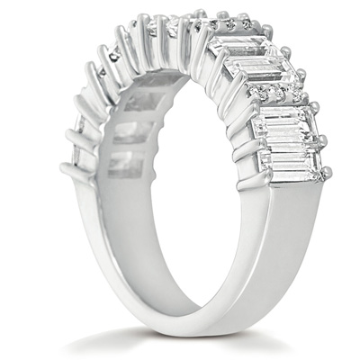 14 Karat White Gold  Cut Diamond Unique Engagement Ring 