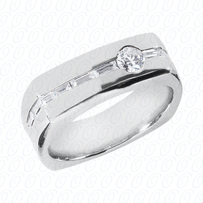 14 Karat White Gold  Cut Diamond Unique Engagement Ring 
