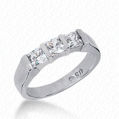 14 Karat White Gold  Cut Diamond Unique Engagement Ring 