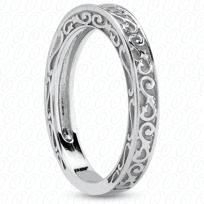 14 Karat White Gold  Cut Diamond Unique Engagement Ring 