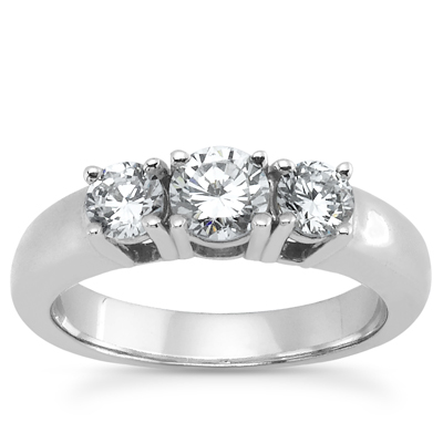 14KP Round  Cut Diamond Unique Engagement Ring 0.20 CT.