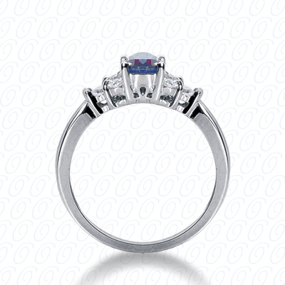14 Karat White Gold  Cut Diamond Unique Engagement Ring 