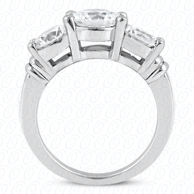 14 Karat White Gold  Cut Diamond Unique Engagement Ring 