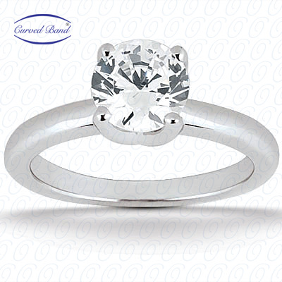 14 Karat White Gold  Cut Diamond Unique Engagement Ring 