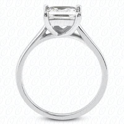 14 Karat White Gold  Cut Diamond Unique Engagement Ring 
