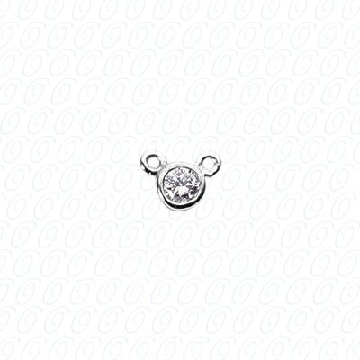 14 Karat White Gold  Cut Diamond Unique Engagement Ring 