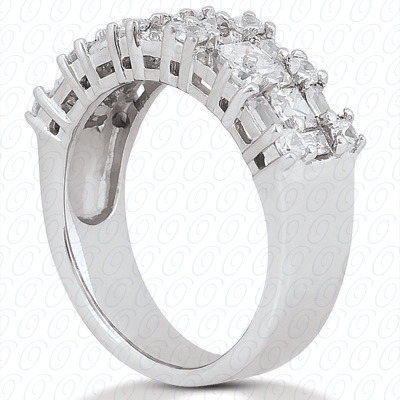 14 Karat White Gold  Cut Diamond Unique Engagement Ring 