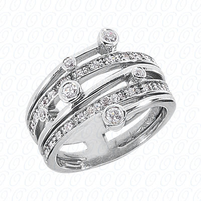 14 Karat White Gold  Cut Diamond Unique Engagement Ring 