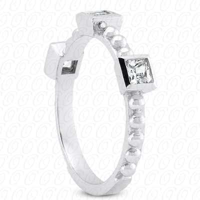 14 Karat White Gold  Cut Diamond Unique Engagement Ring 