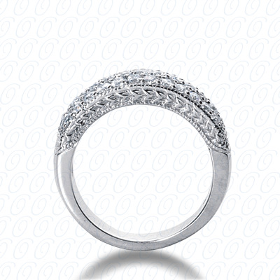 14 Karat White Gold  Cut Diamond Unique Engagement Ring 