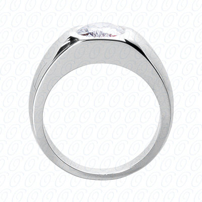 14 Karat White Gold  Cut Diamond Unique Engagement Ring 
