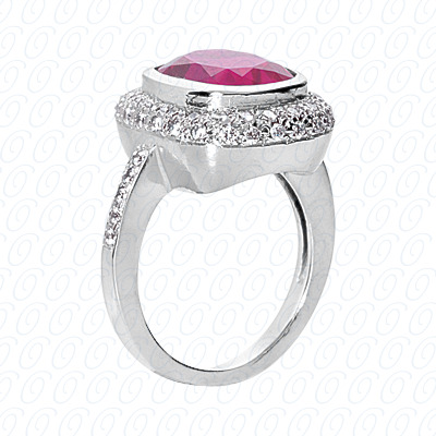 14 Karat White Gold  Cut Diamond Unique Engagement Ring 