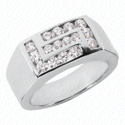 14 Karat White Gold  Cut Diamond Unique Engagement Ring 