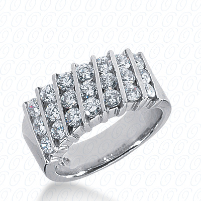 14 Karat White Gold  Cut Diamond Unique Engagement Ring 