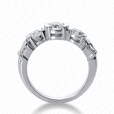 14 Karat White Gold  Cut Diamond Unique Engagement Ring 