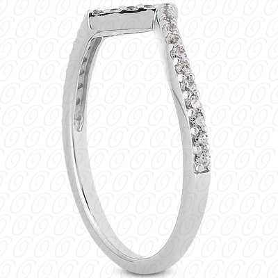 14 Karat White Gold  Cut Diamond Unique Engagement Ring 
