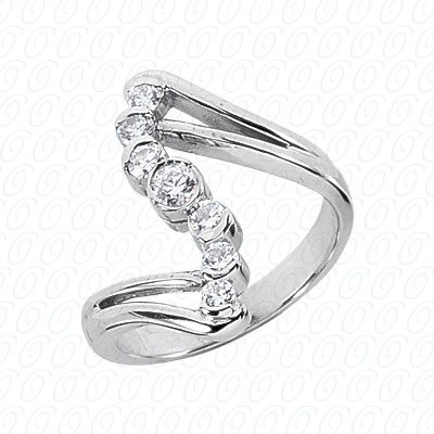 14 Karat White Gold  Cut Diamond Unique Engagement Ring 
