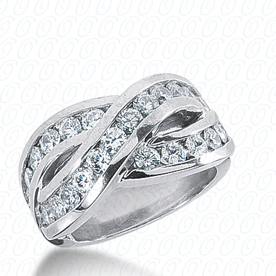 14 Karat White Gold  Cut Diamond Unique Engagement Ring 