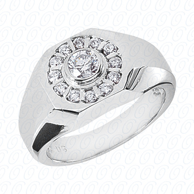 14 Karat White Gold  Cut Diamond Unique Engagement Ring 