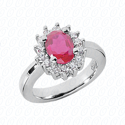 14 Karat White Gold  Cut Diamond Unique Engagement Ring 
