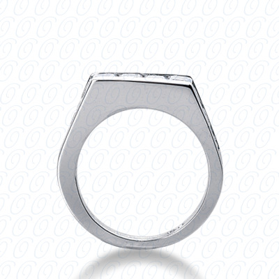 14 Karat White Gold  Cut Diamond Unique Engagement Ring 