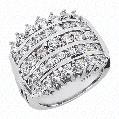14 Karat White Gold  Cut Diamond Unique Engagement Ring 