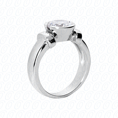 14 Karat White Gold  Cut Diamond Unique Engagement Ring 