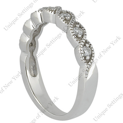 14 Karat White Gold  Cut Diamond Unique Engagement Ring 