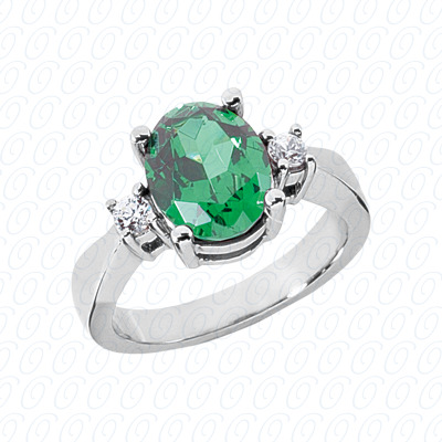 14 Karat White Gold  Cut Diamond Unique Engagement Ring 