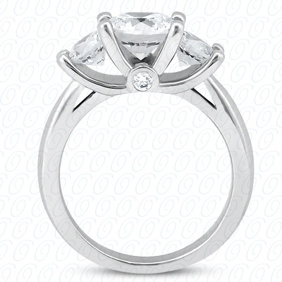 14 Karat White Gold  Cut Diamond Unique Engagement Ring 