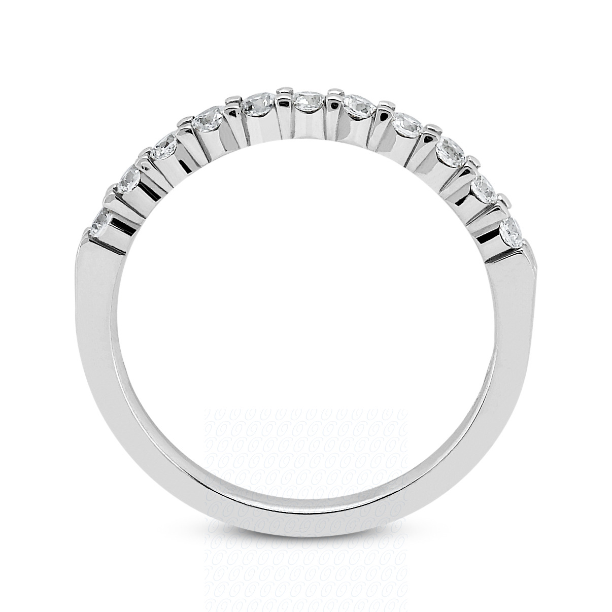 14 Karat White Gold  Cut Diamond Unique Engagement Ring 