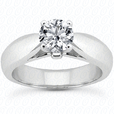 14 Karat White Gold  Cut Diamond Unique Engagement Ring 