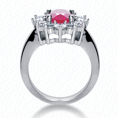 14 Karat White Gold  Cut Diamond Unique Engagement Ring 