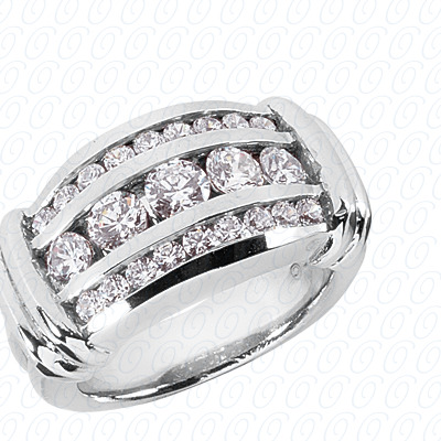 14 Karat White Gold  Cut Diamond Unique Engagement Ring 