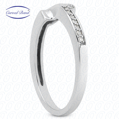 14 Karat White Gold  Cut Diamond Unique Engagement Ring 