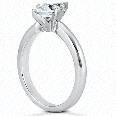 14 Karat White Gold  Cut Diamond Unique Engagement Ring 