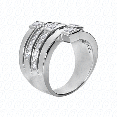 14 Karat White Gold  Cut Diamond Unique Engagement Ring 