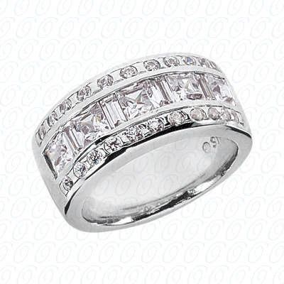 14 Karat White Gold  Cut Diamond Unique Engagement Ring 