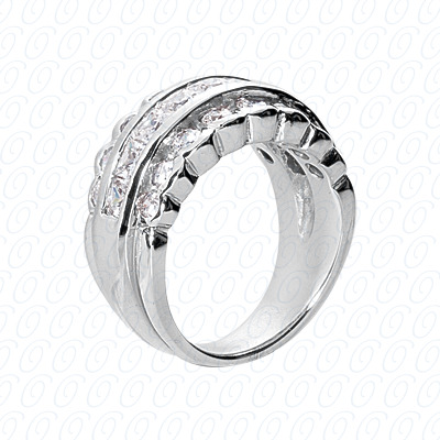 14 Karat White Gold  Cut Diamond Unique Engagement Ring 