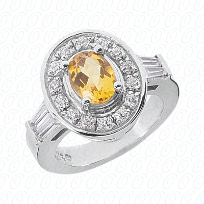14 Karat White Gold  Cut Diamond Unique Engagement Ring 