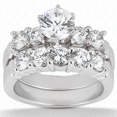 14 Karat White Gold  Cut Diamond Unique Engagement Ring 