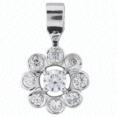 14 Karat White Gold  Cut Diamond Unique Engagement Ring 