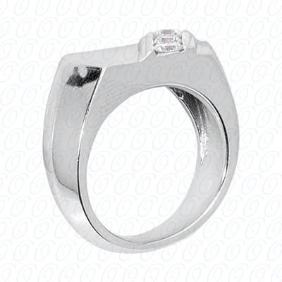 14 Karat White Gold  Cut Diamond Unique Engagement Ring 